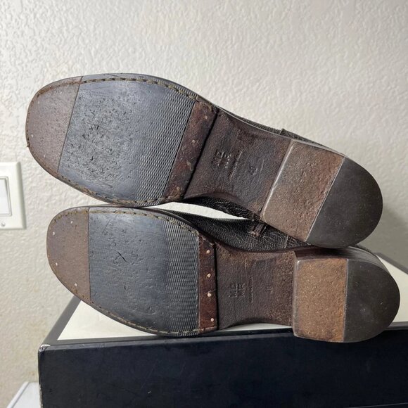 MOMA Avantgarde Brown Western High Boot Biker Motorcycle Zip Womens 9.5 US/40 EU - Picture 9 of 13